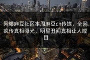 网曝麻豆社区本周麻豆ch传媒，全网疯传真相曝光，明星丑闻真相让人瞠目