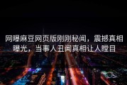 网曝麻豆网页版刚刚秘闻，震撼真相曝光，当事人丑闻真相让人瞠目