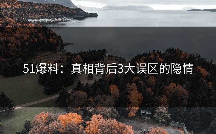 51爆料：真相背后3大误区的隐情