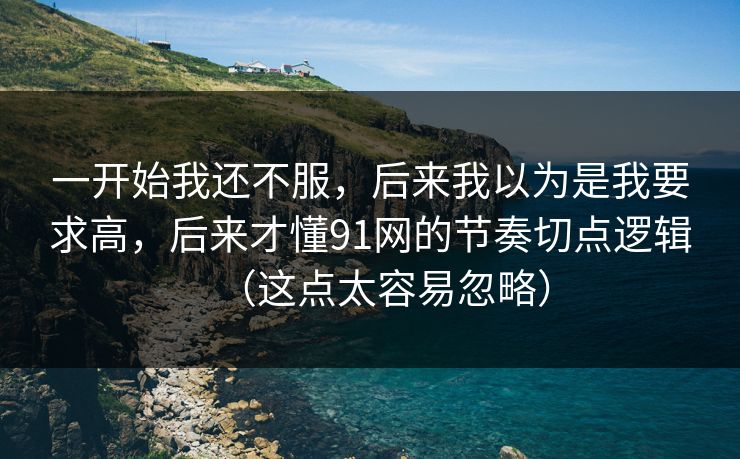 一开始我还不服，后来我以为是我要求高，后来才懂91网的节奏切点逻辑（这点太容易忽略）